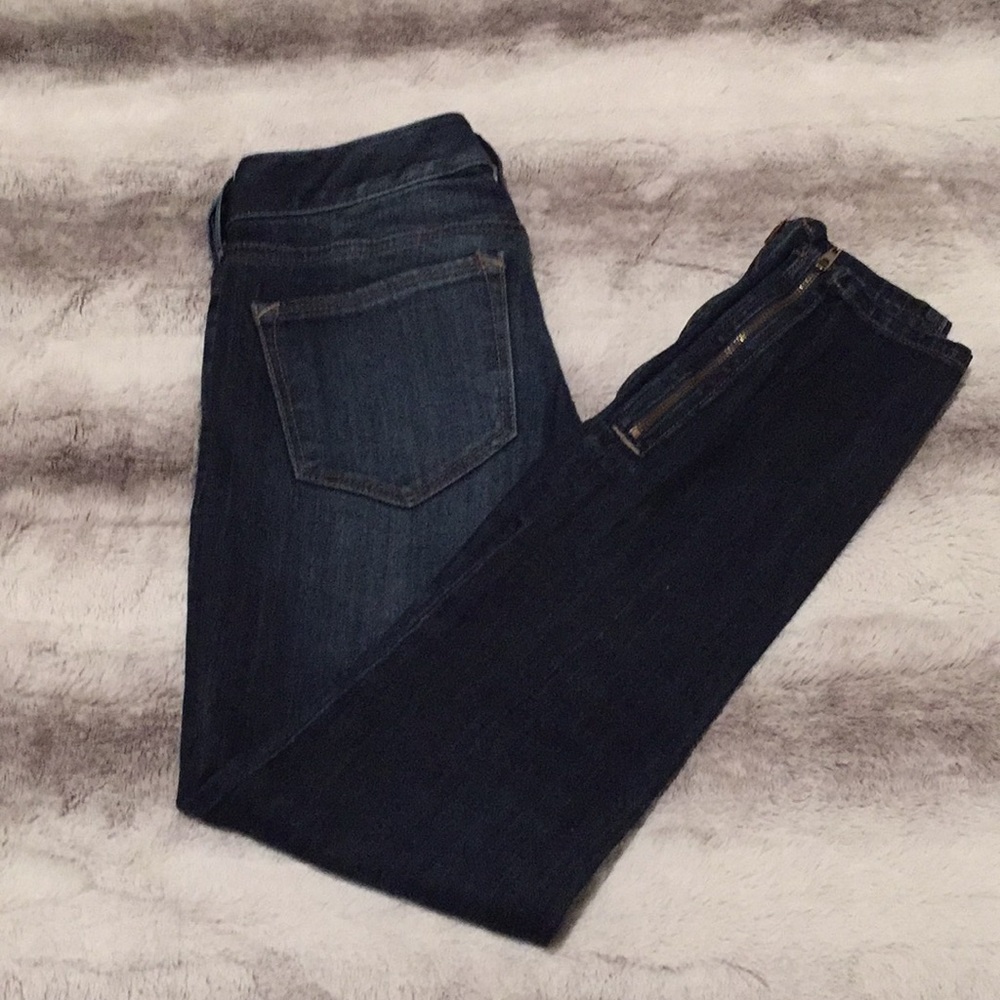 Express Stella Ankle zip Legging Dark Wash Size 00